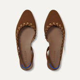 The Almond Slingback - Eyelet Russet