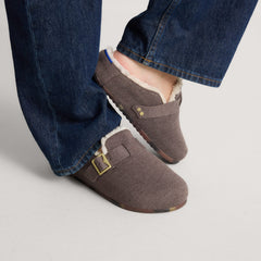 The Teddy Buckle Clog - Porcini