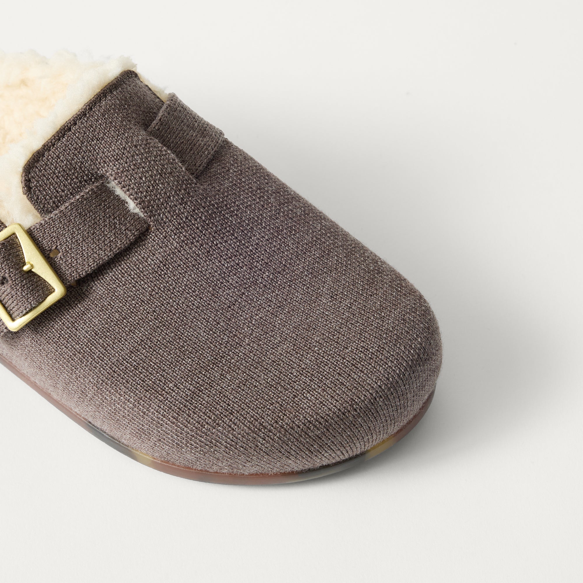 The Teddy Buckle Clog - Porcini